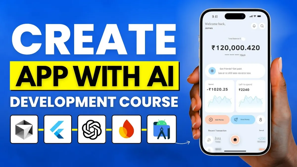 🇮🇳 Create App with AI | Complete Flutter App Development Course (Frontend + Backend + Publish)