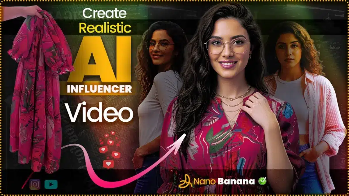 🇮🇳 Create Realistic AI Influencer Video for Free | AI Model for Clothing Brand 2025 I Nano Banana Ai