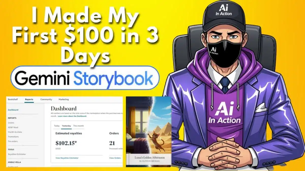 🇺🇸 Gemini Storybook: I Made My First $100 with AI Books on Amazon KDP in 3 Days (Complete Tutorial)