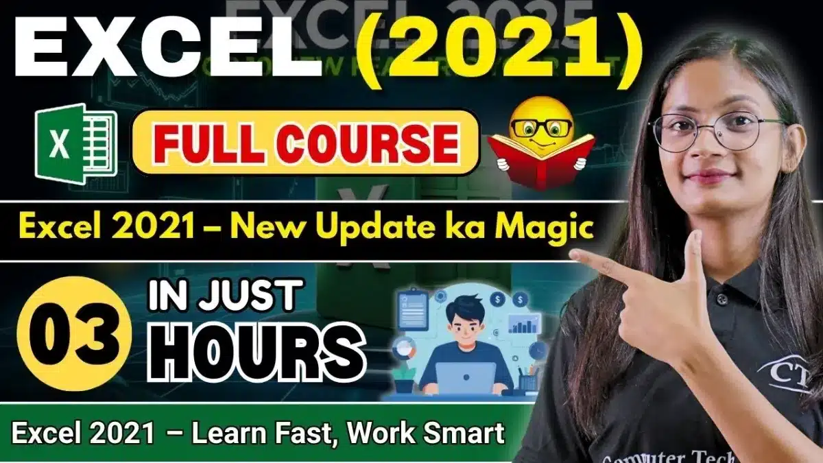 MS Excel 2021 full course in Just 3 Hours | MS Excel Tutorial for Beginners | Computer Tech Academy