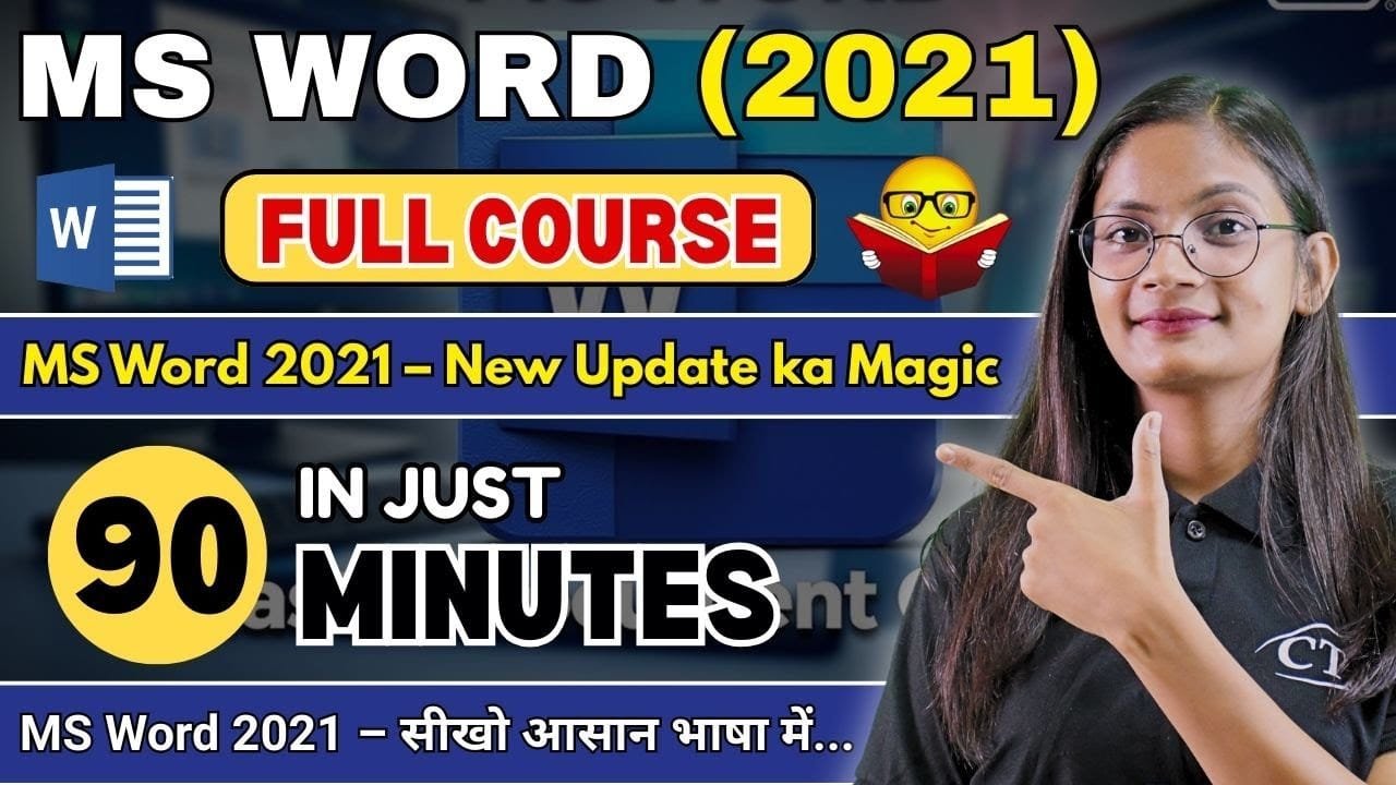 [Language 🇮🇳] MS Word 2021 Full Course in One Shot | New MS Word Tutorial in Just 90 Mins | Computer Tech Academy