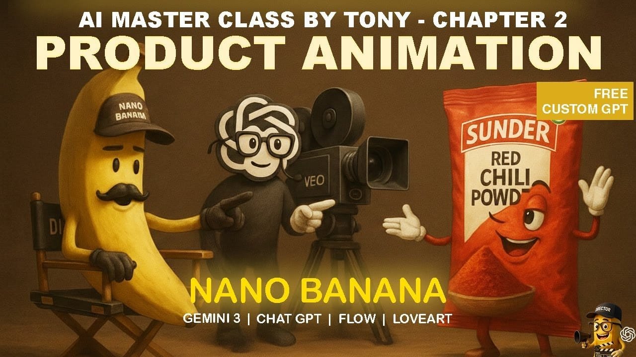 [Language 🇺🇸] Master Class by Tony – Chapter 2 | Product Animation by Google Ai I 🚀