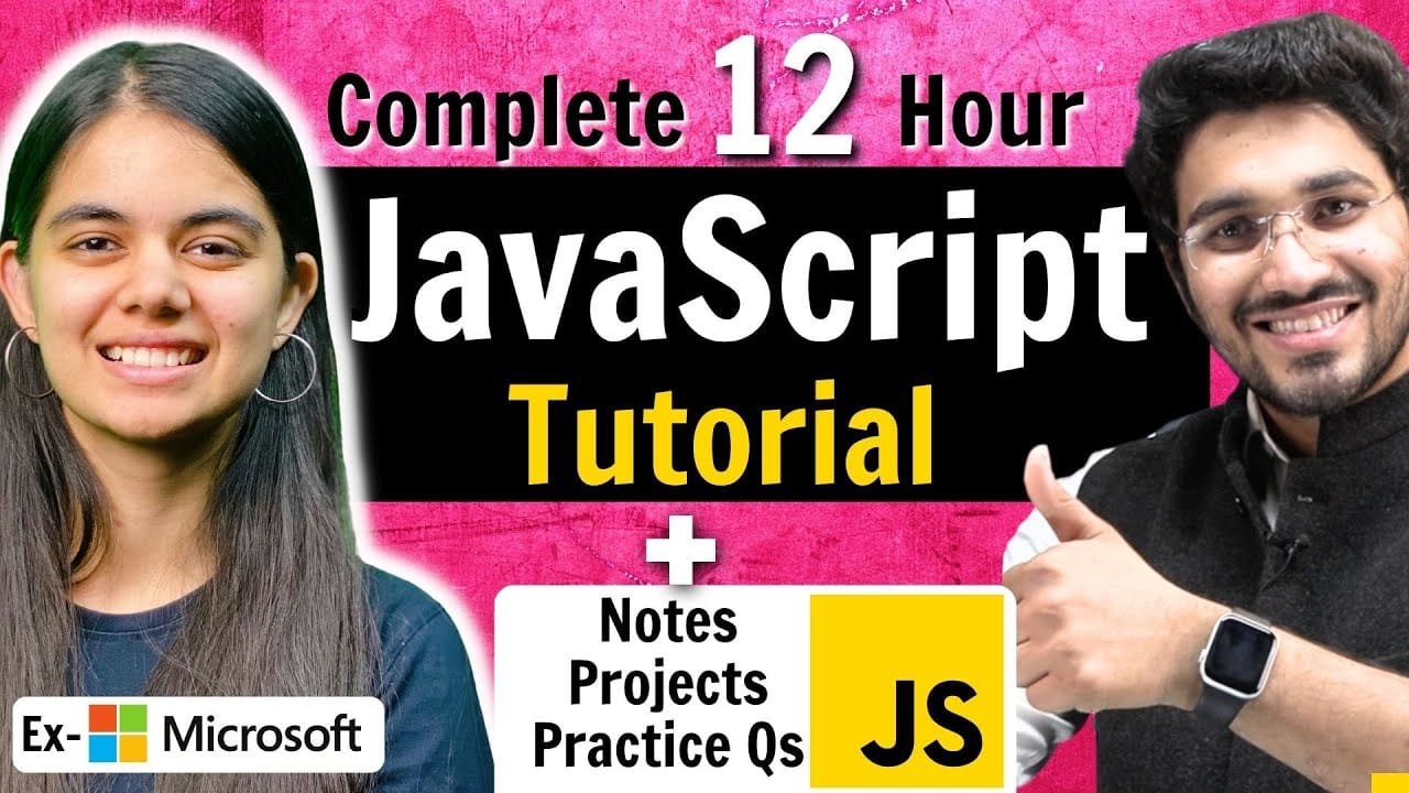 “JavaScript Tutorial 2024: Beginner to Pro with Notes & Projects”