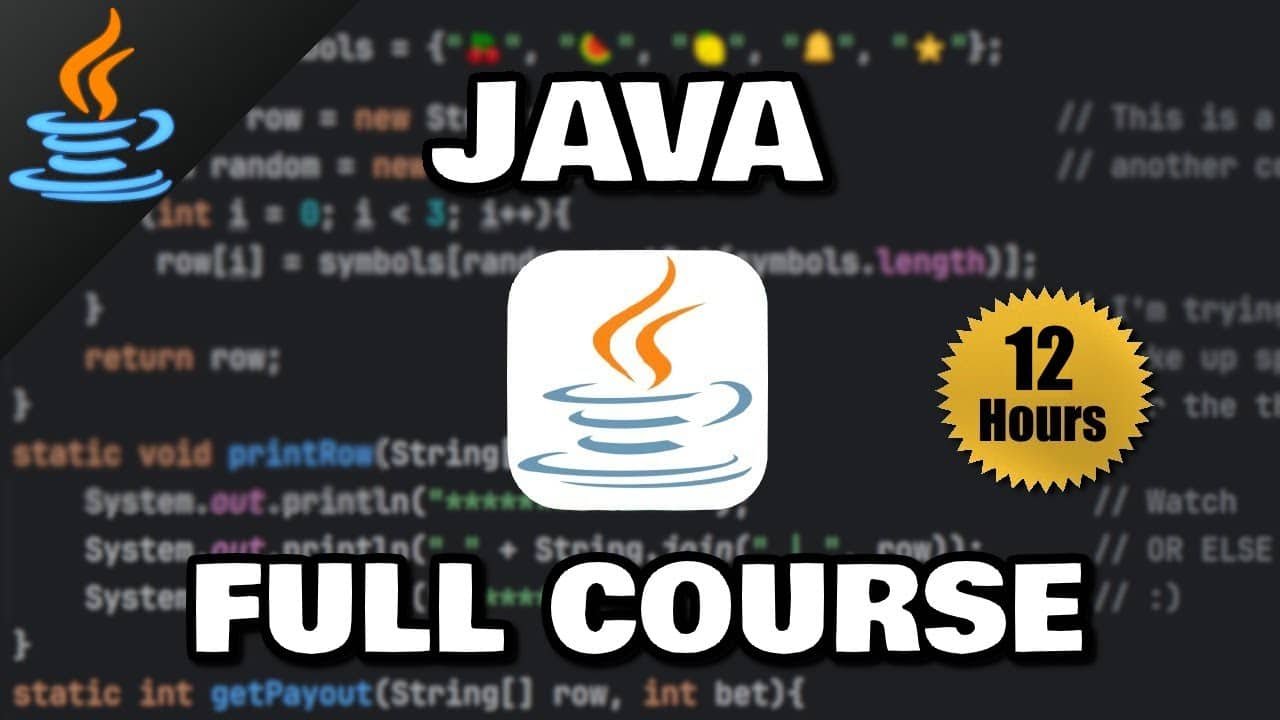 [Language 🇺🇸] Java Full Course for free ☕ (2025)