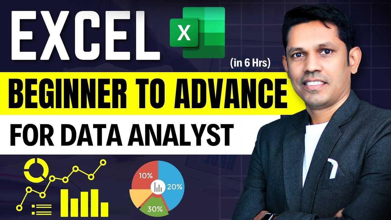 Excel Tutorial from Basic to Advanced for Data Analyst📊 | Learn excel in 2025