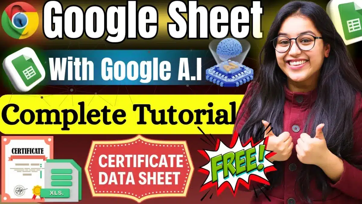 🇮🇳 ✅Zero to Hero in Google Sheets 🚀 | Beginner to Advanced Complete Guide 📊 with Google AI 🤖