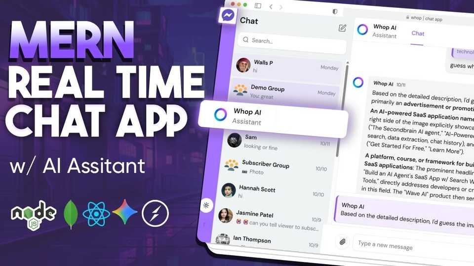🇺🇸 MERN Stack Realtime Chat App – Socket.io, Gemini AI, React.js ...