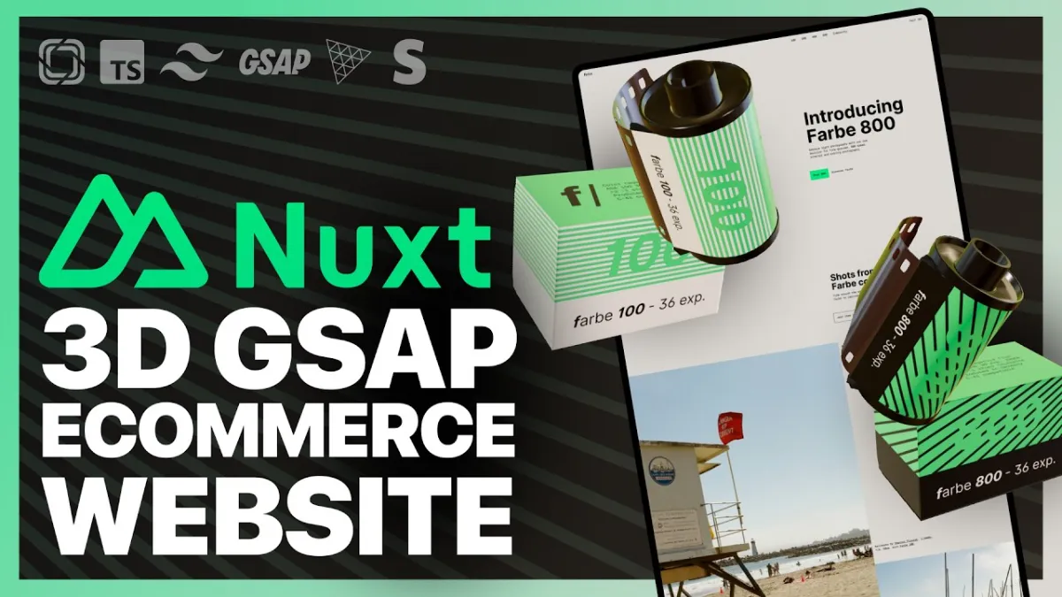 🇺🇸 Build a 3D Nuxt 4 e-commerce Website with Three.js, GSAP and Stripe – Full Course 2025