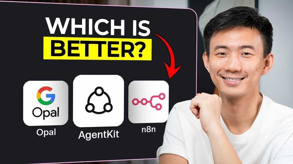 🇺🇸 I Built with OpenAI Agent Builder, n8n, and Google Opal — Here’s the Real Difference (in 8 Minutes)
