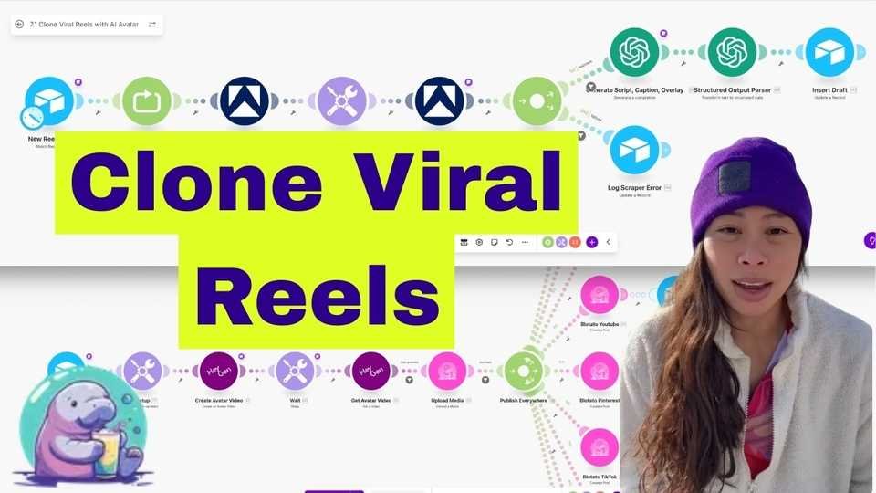 🇺🇸 Repurpose Instagram Reels with Human Approval (Make)