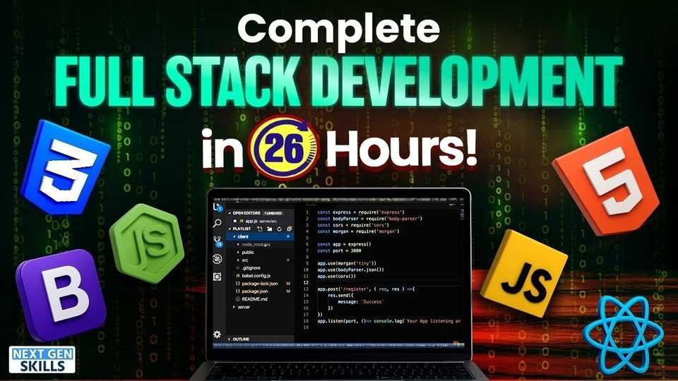 🇮🇳 Full Stack “Web Development” Full Course – in 26 Hours | Learn Web Developer in 2025 with Projects