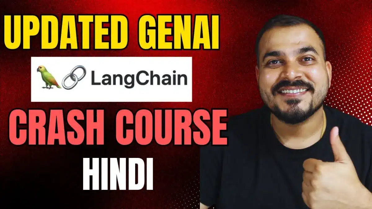 🇮🇳 Generative AI Crash course With Langchain in 3 hours