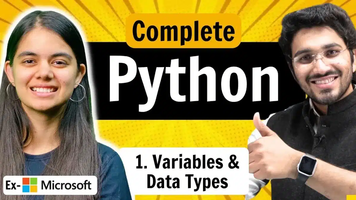 🇮🇳 Python Full Course| Variables & Data Types | Lecture 1
