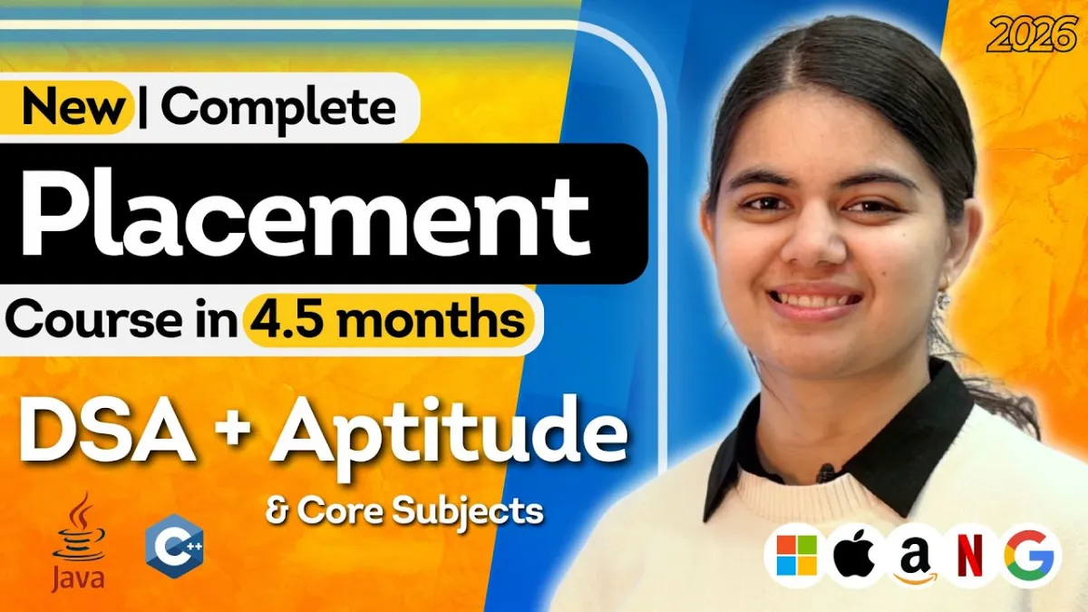 🇮🇳 Complete Data Structures & Algorithms + Aptitude for Tech Placements | New Alpha Plus 7.0