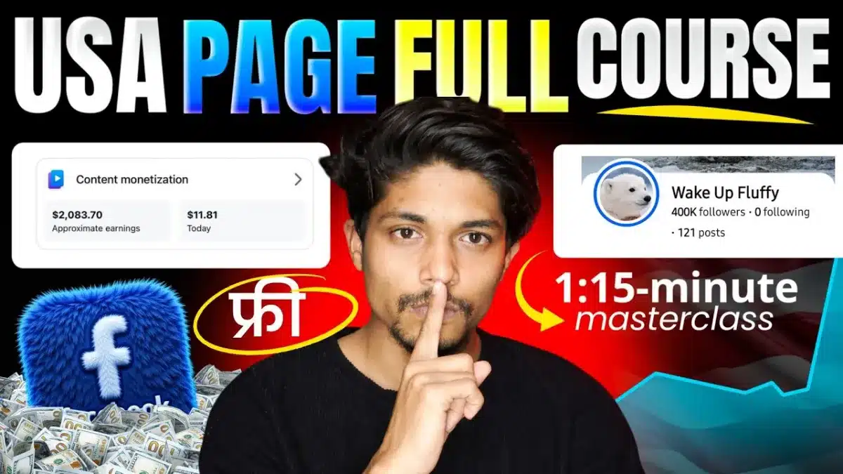 🇮🇳 USA Facebook Page Full Course in 1 Hour 15 Minutes (Free Masterclass)
