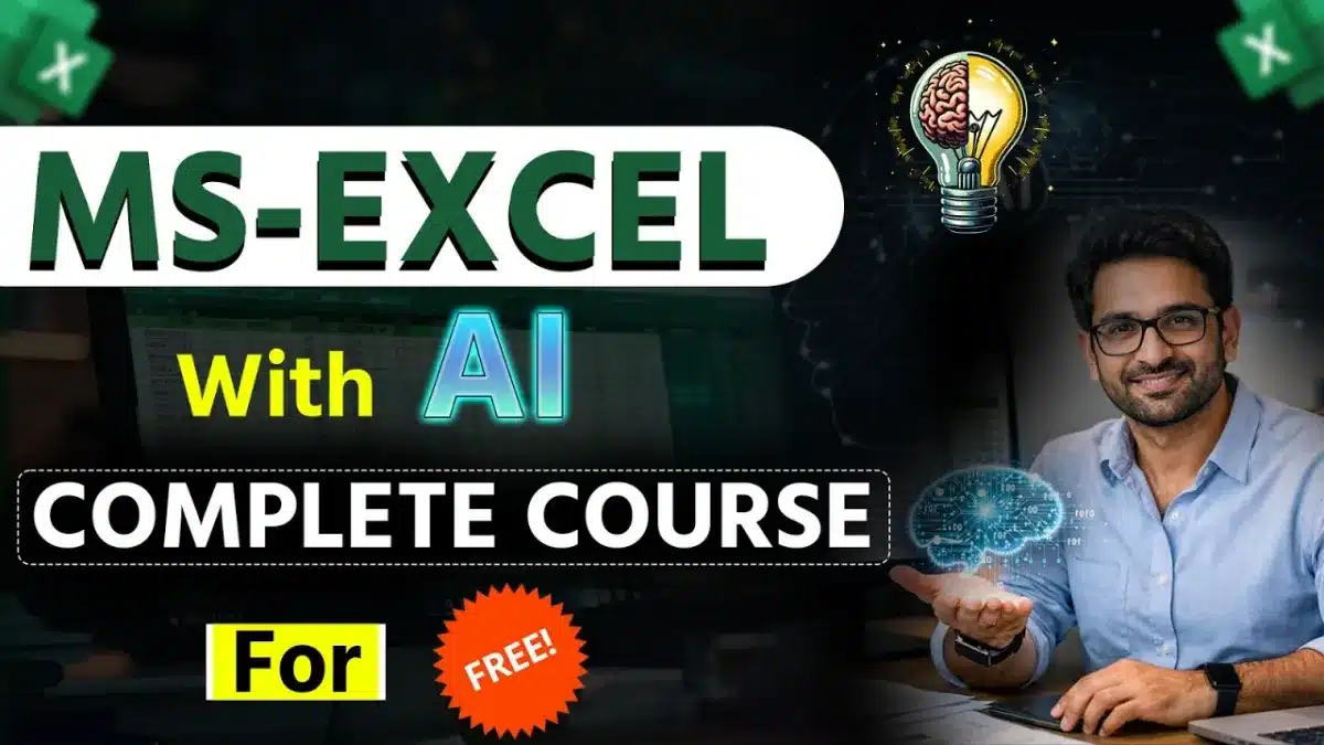 Complete MS Excel Course 2026 | Basic to Advanced Excel Full Tutorial