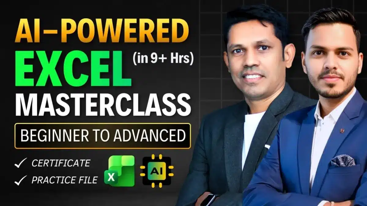 🇮🇳 AI-Powered Microsoft Excel Full Course 2026 | Beginner to Advanced