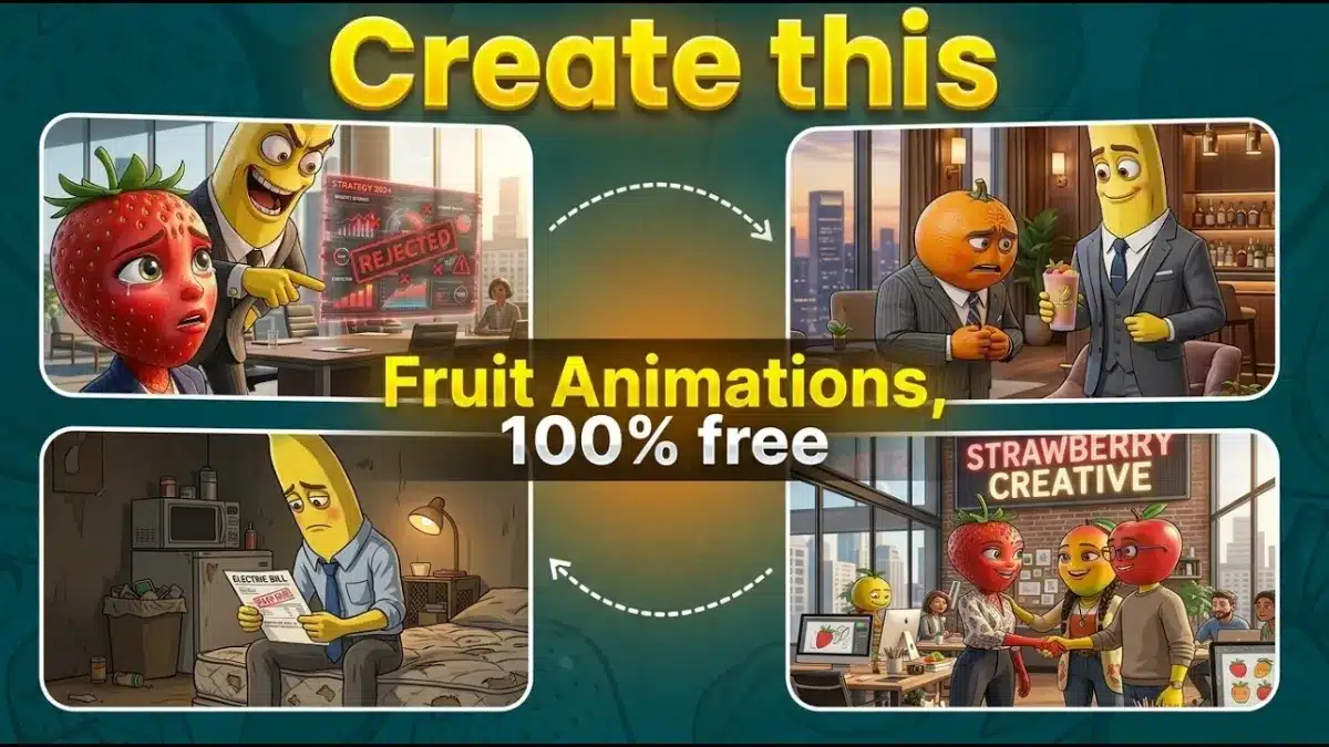 🇺🇸 Create This Viral Fruit Animation Niche | 100% FREE With Ai