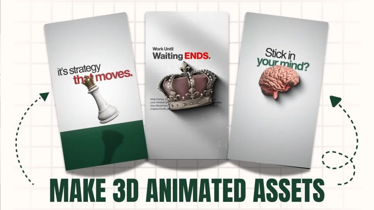 Create Viral 3D Motion Graphics Elements for FREE! (Step-by-Step AI Tutorial)