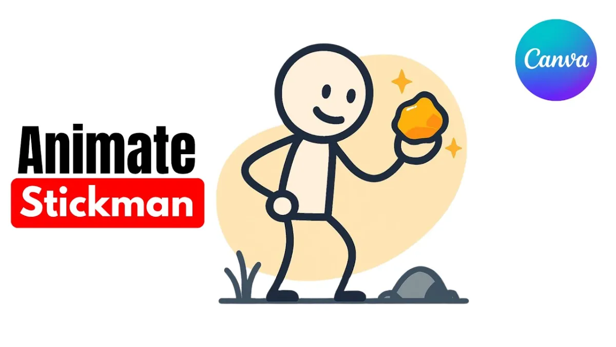 🇺🇸 How to Create Stickman Animation with Canva (VERY EASY Method!)