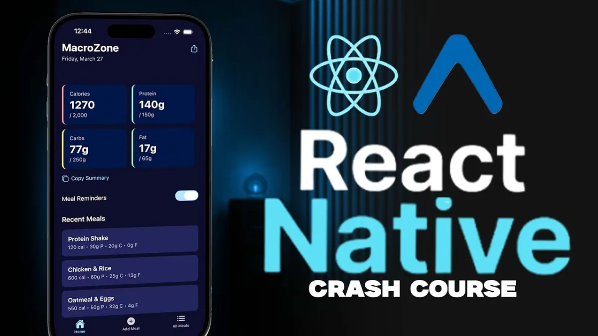 🇺🇸 React Native Crash Course 2026 – Build a Complete Mobile App