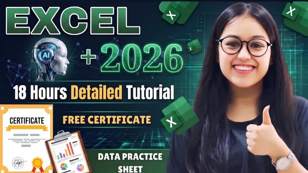 Excel Zero to Hero Tutorial with AI | 18 Hours Detailed Tutorial