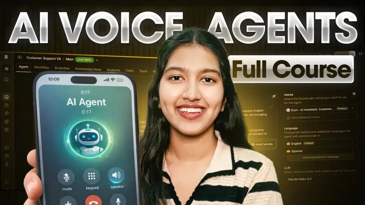 🇺🇸 AI Voice Agents Full Course 2026: Beginner’s to Advanced
