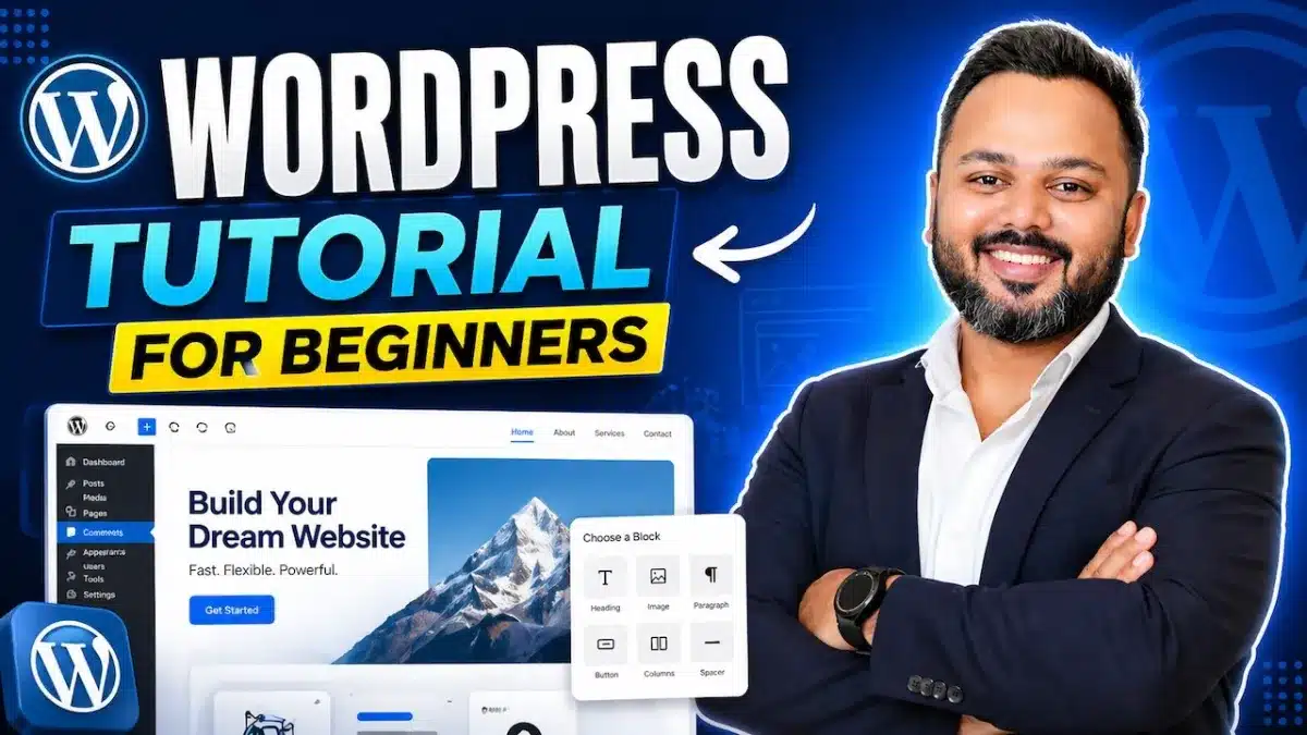 🇮🇳 WordPress Tutorial for Beginners 2026 | Build Your First Website (Step-by-Step)