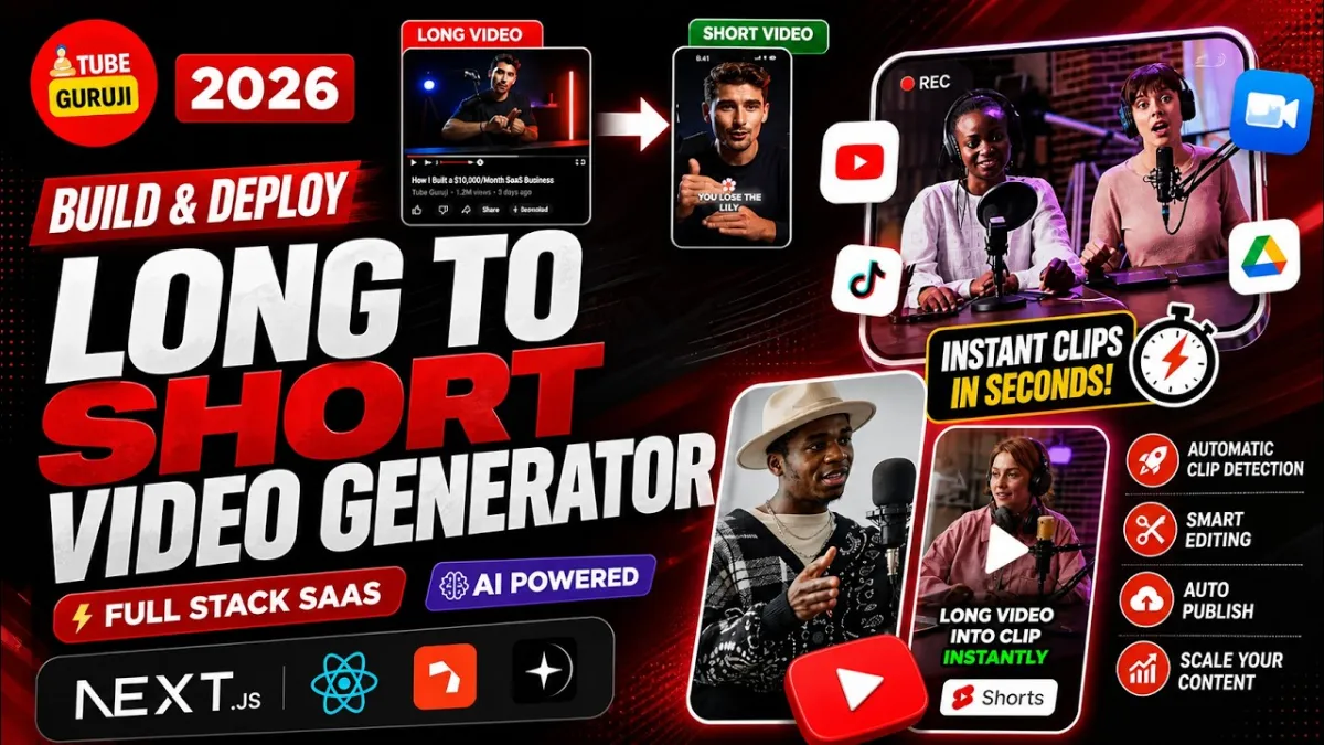 Build Full Stack AI Long-to-Short Video Generator & Autoscheduler — Next.js , React, Zernio, Arcjet