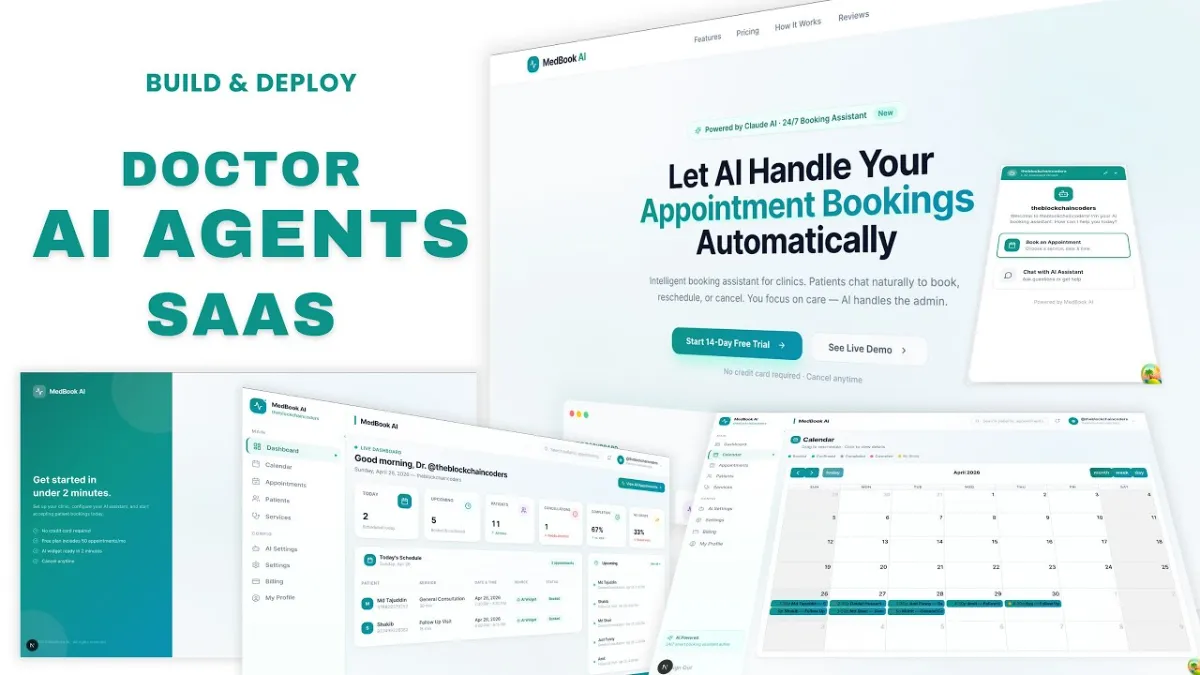 🇺🇸 Build Doctor AI Agents for Clinic Management & Appointment Booking SaaS | Next.js, Supabase, Claude