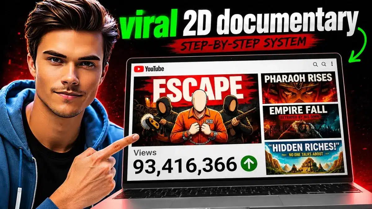 🇺🇸 Make Viral 2D Documentary Videos Using Only AI Tools (Full System)