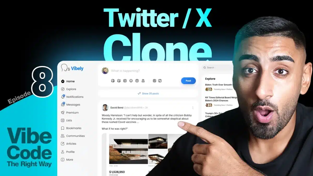 🇺🇸 Let’s Vibe Code a Social Media Platform with AI! | Beginner Series Ep 8 (Cursor, Clerk Billing)