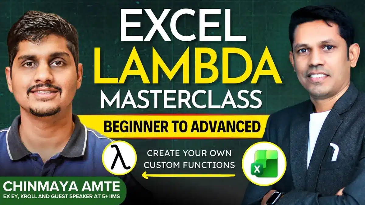 🇮🇳 Excel LAMBDA Masterclass | Create Your Own Excel Functions (No VBA)