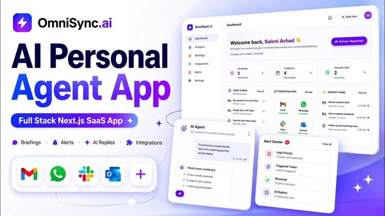 Build a Full Stack AI Personal Agent App with Next.js, React, Antigravity 2.0 CLI & Sent.dm