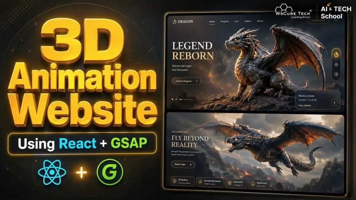 🇮🇳 Build a Modern 3D Animated Website with React JS + GSAP (End to End Project)
