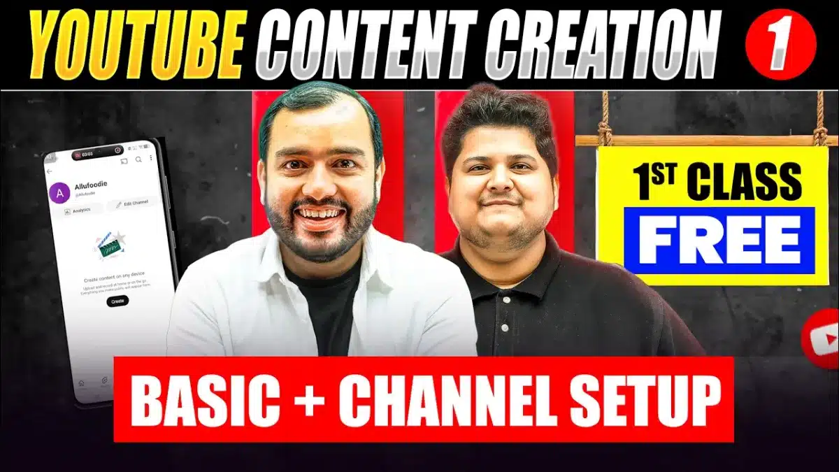🇮🇳 YouTube Content Creation || 1st Lecture FREE ON YOUTUBE