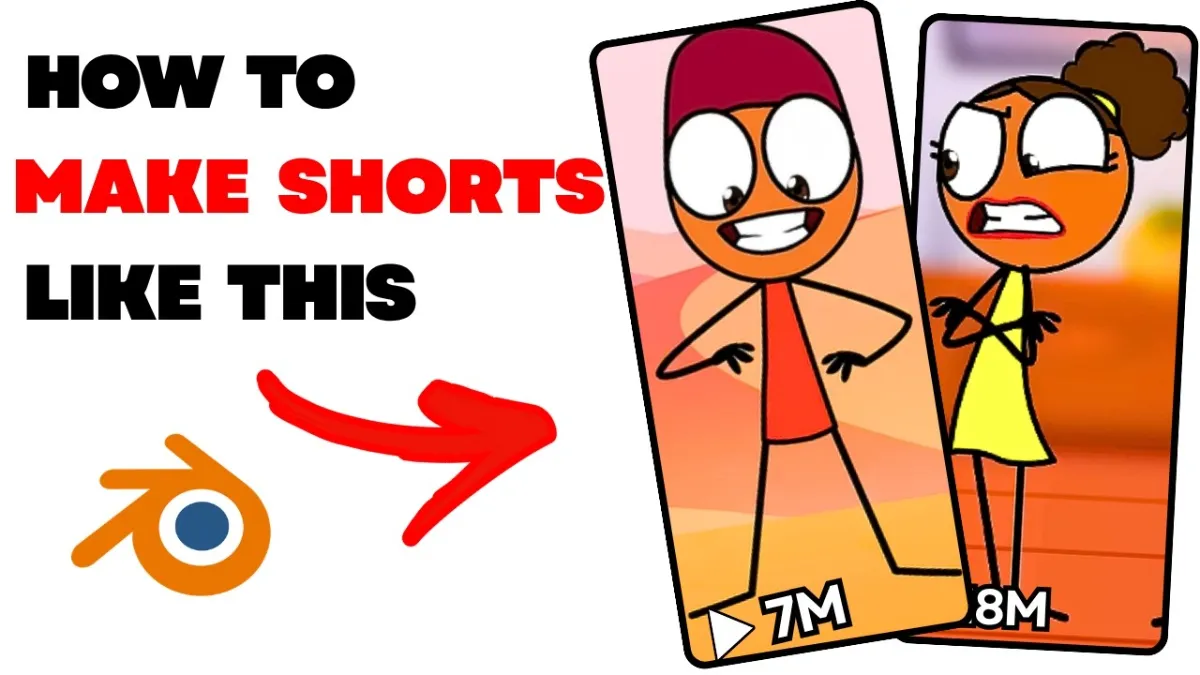 🇺🇸 How to make VIRAL 2D Stick figure Animation Shorts (Step by Step)