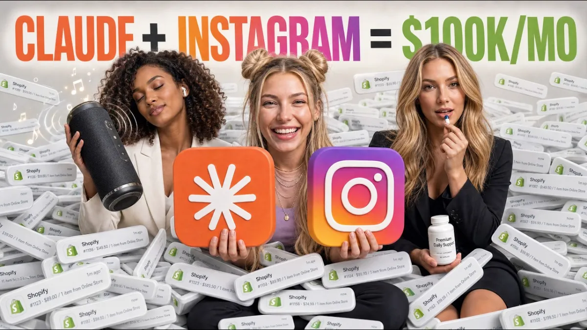🇺🇸 Claude + Instagram Makes $100k/m Viral Dropshipping Videos!