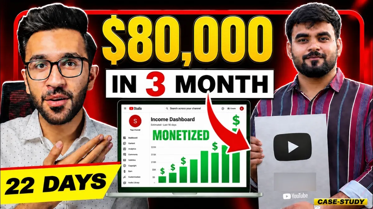 🇮🇳 He Made $80,000 in 3 Months From His Faceless USA Channel That Got Monetized in 22 Days | CaseStudy