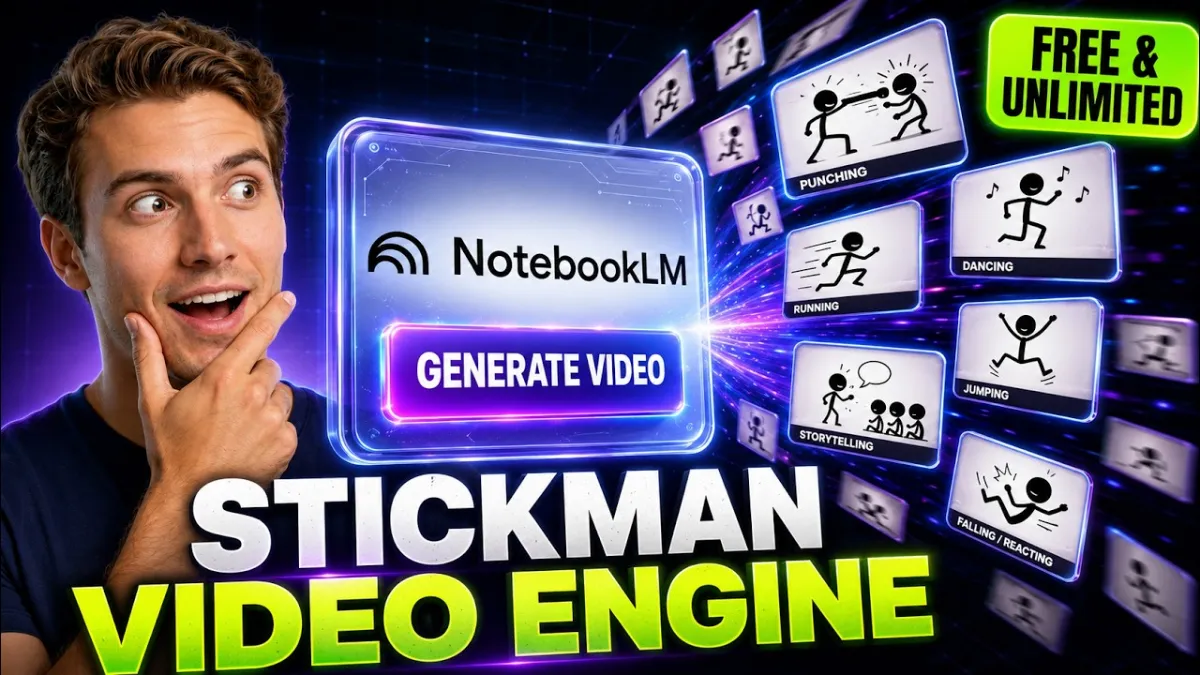 🇺🇸 Turn NotebookLM into VIRAL Stickman Animation Engine (FREE & UNLIMITED)