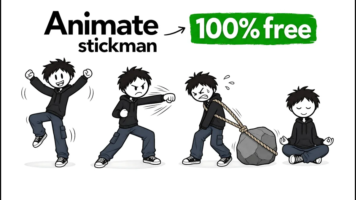 🇺🇸 Create UNLIMITED Stickman Animations with AI | 100% FREE Forever