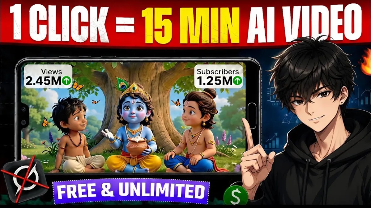 🇮🇳 Create Long AI Videos Just in 1 Click  | Complete AI Course 2026 (Dialogue + BG Music)