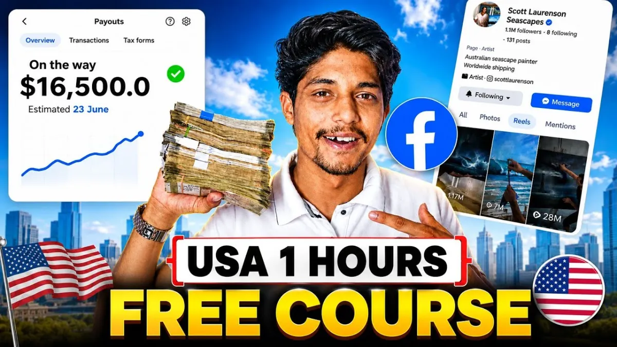 🇮🇳 USA Facebook Page Full Course 2026 🇺🇸 | 1 Hour Free AI Guide