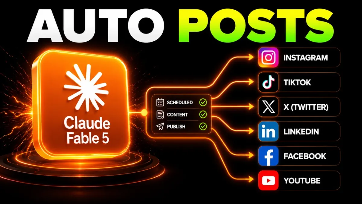 🇺🇸 Claude Fable 5 Writes, Designs & Schedules All My Content Automatically