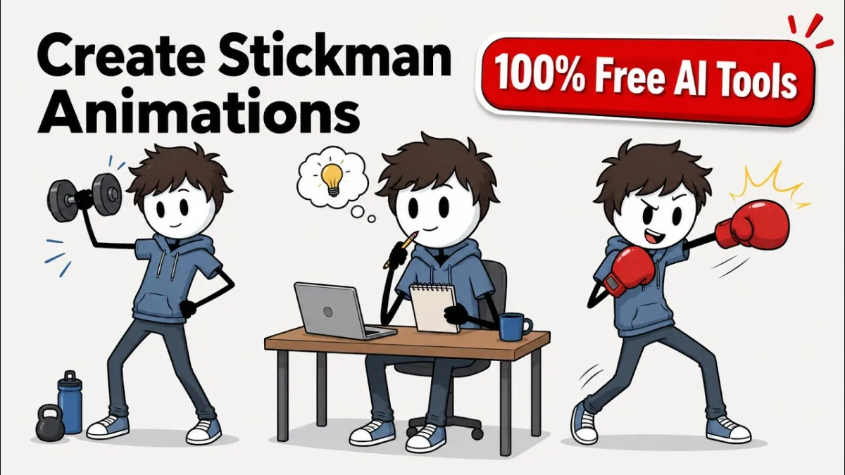 How to Create Stickman Animation with AI 100% FREE