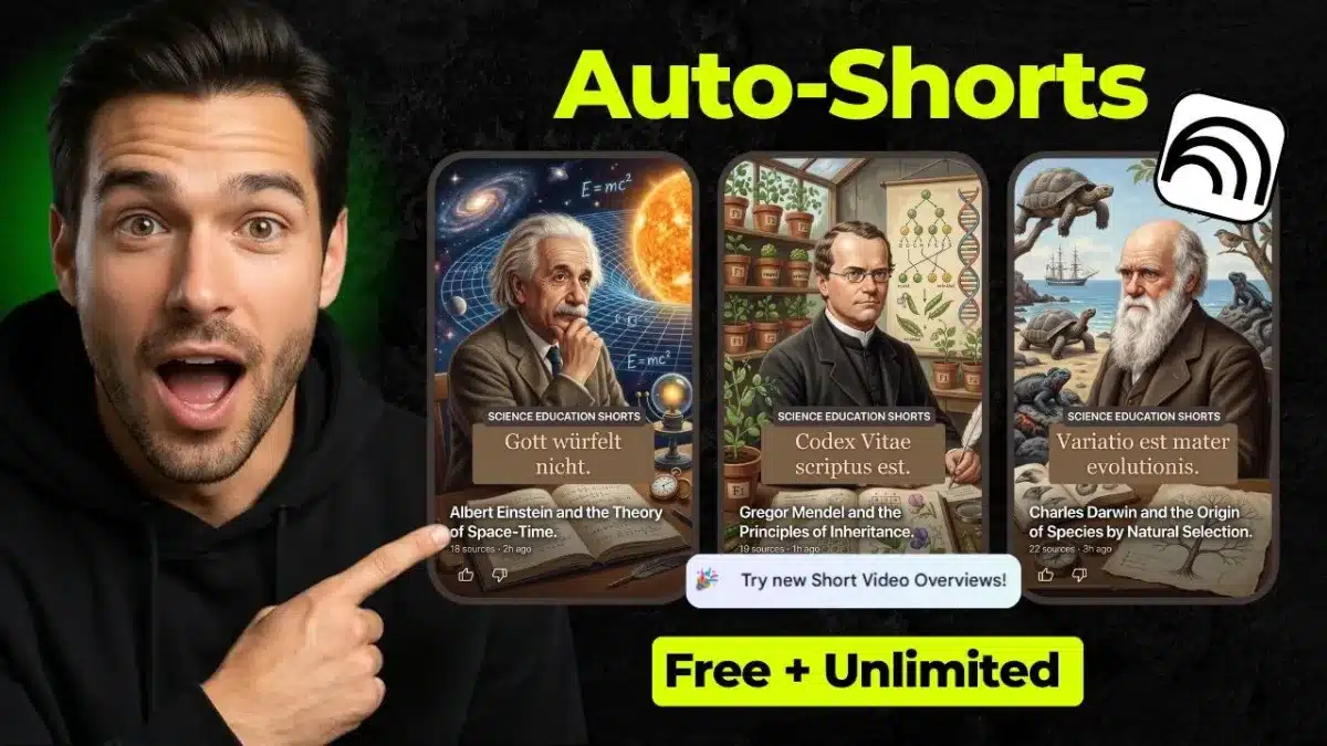 🇺🇸 NotebookLM Can Now Create Unlimited Shorts | 100% FREE