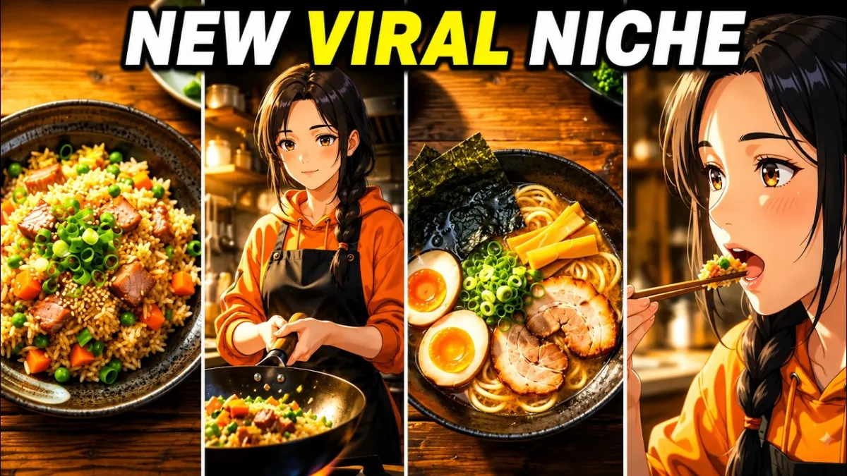 🇺🇸 How To Create VIRAL AI Anime ASMR Cooking Videos for FREE (New Viral Niche)