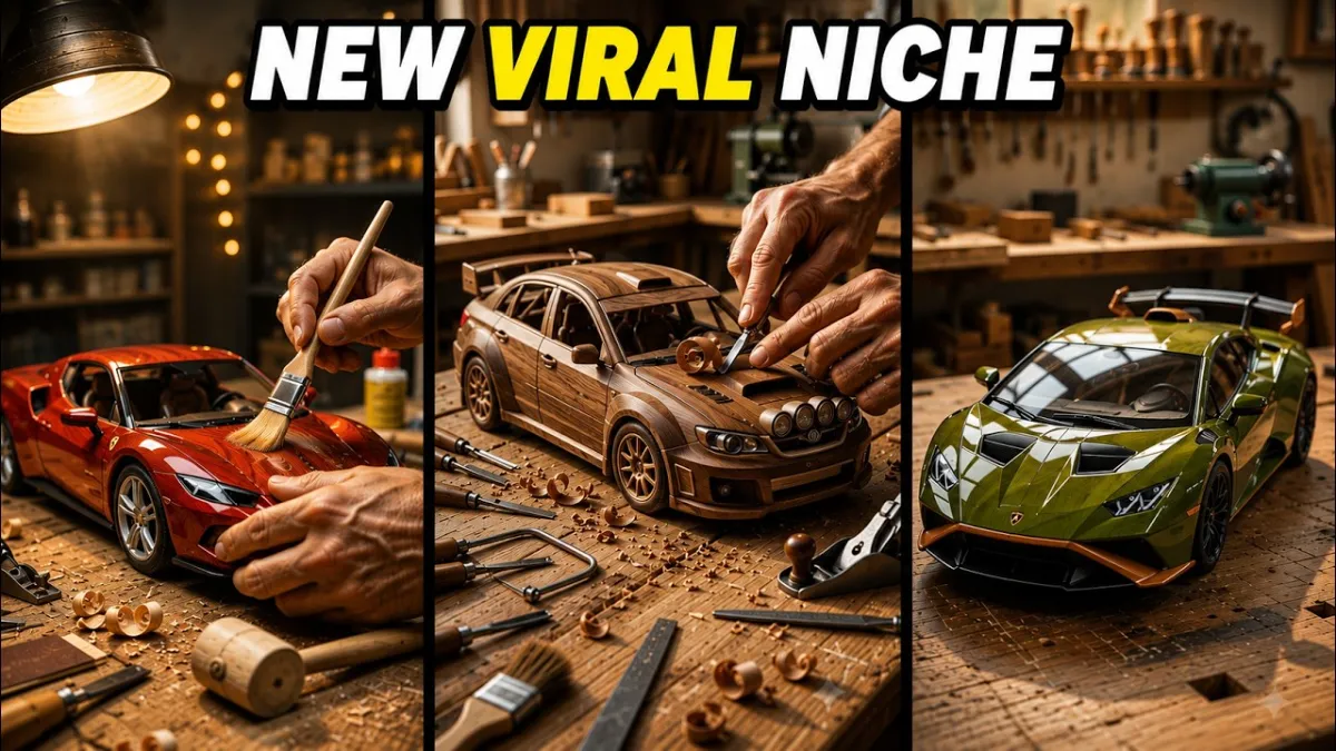 🇺🇸 How to Create VIRAL Wooden Car Making Videos for FREE (New Viral Niche)