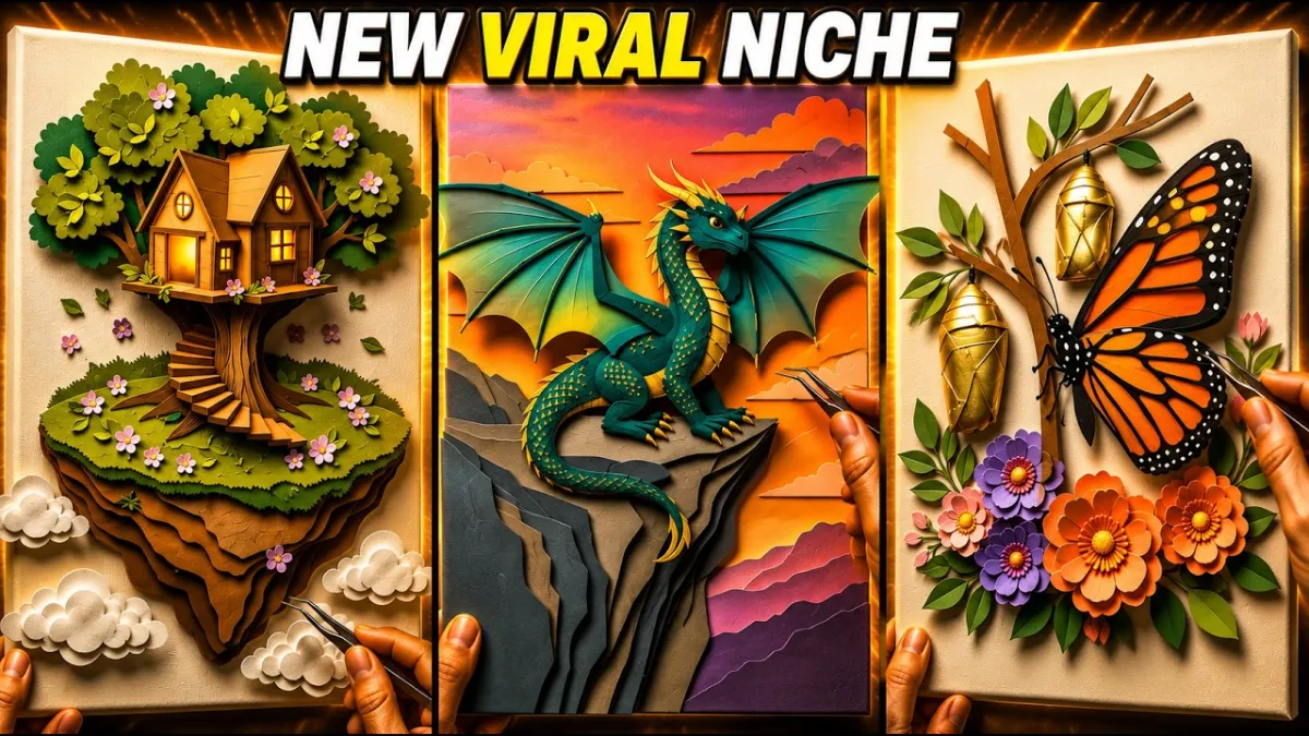 🇺🇸 How to Create VIRAL Paper Craft Videos with AI (New Viral Niche)