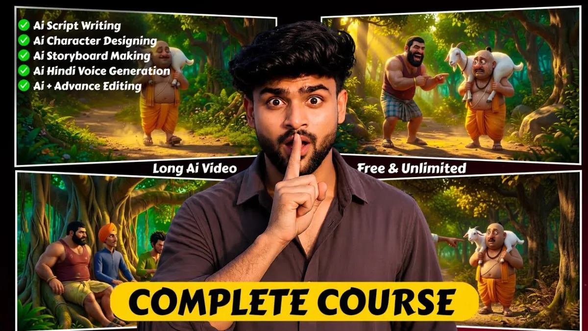 🇮🇳 Ai Video Making Complete Course | Make Ai Video Free & Unlimited (15 Mins) | Free Ai Course